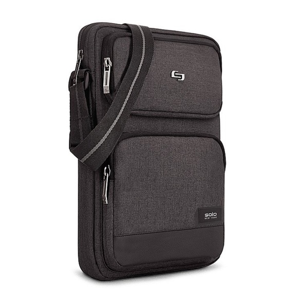 Solo tablet bag with pockets, gray in color - Picture 2 of 7